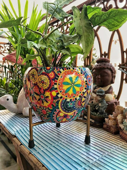 Mandala Metal Planter - 4.7 Inches (MVS)