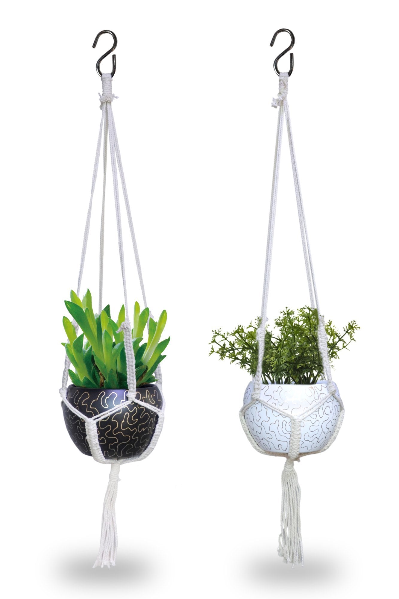 Macramé Elegance Hanging Planter - 29.5 Inches (MVS)