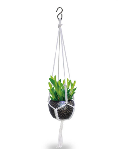 Macramé Elegance Hanging Planter - 29.5 Inches (MVS)