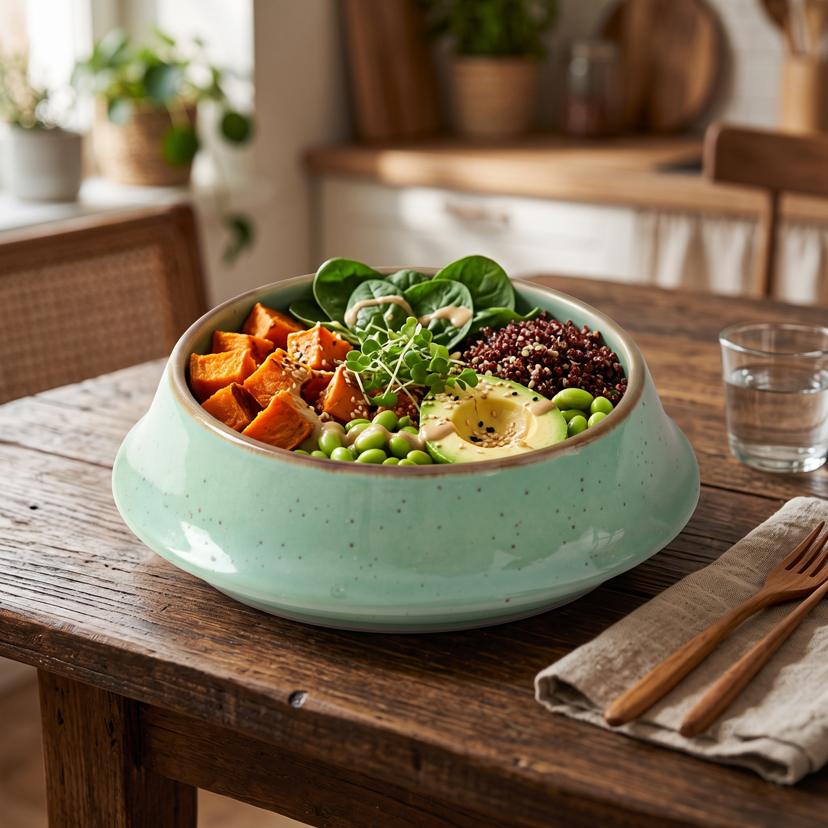 Set of 4 | Premium Ceramic Serving Bowl with Flared Rim & Speckled Design | 13 cm × 13 cm × 4.5 cm (DZ)