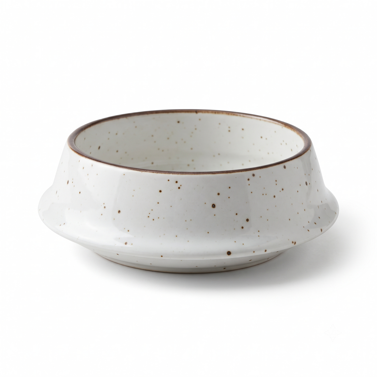 Set of 4 | Premium Ceramic Serving Bowl with Flared Rim & Speckled Design | 13 cm × 13 cm × 4.5 cm (DZ)