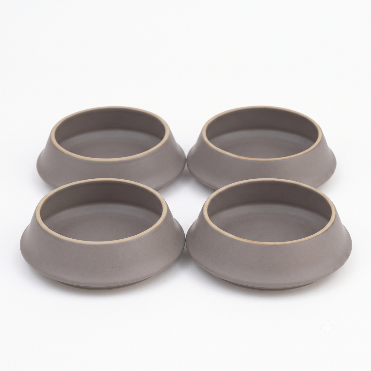 Set of 4 | Premium Ceramic Serving Bowl with Flared Rim & Speckled Design | 13 cm × 13 cm × 4.5 cm (DZ)