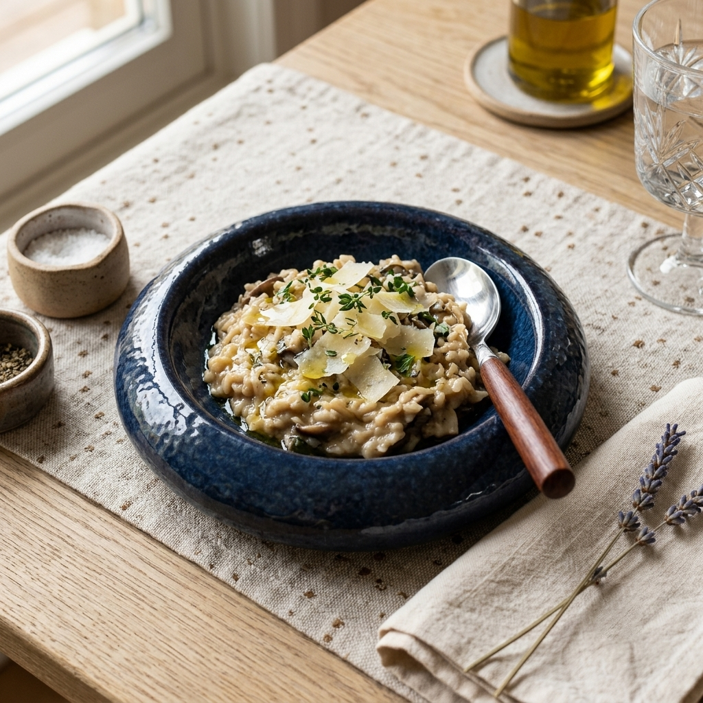 Premium Dark Blue Ceramic Round Serving Plate – Glossy Finish with Textured Rim | 25.5 × 25 × 8 cm (DZ)