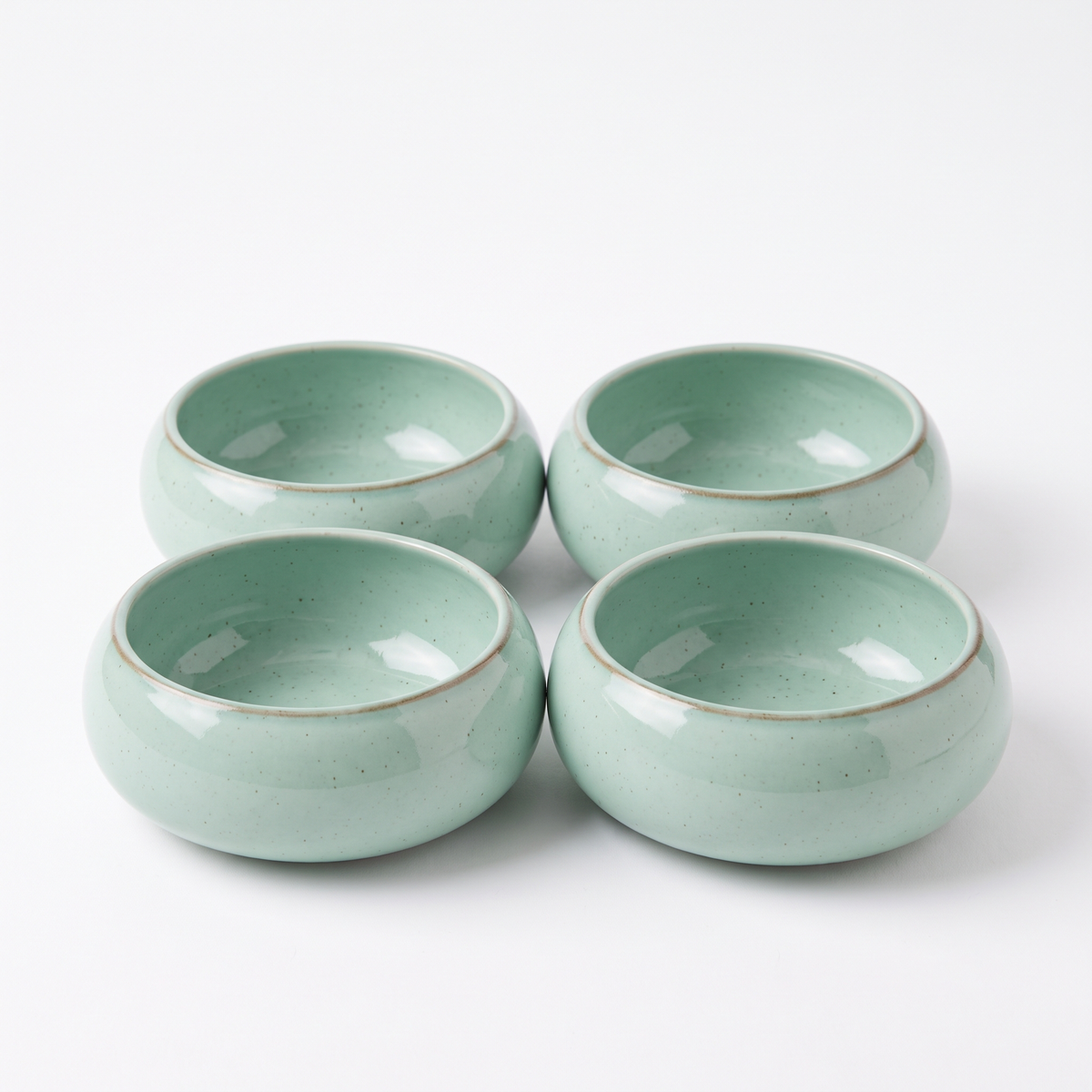 Premium Glossy Stoneware Ceramic Serving Bowl – Set of 4 | 13 cm x 13 cm x 4.5 cm (DZ)