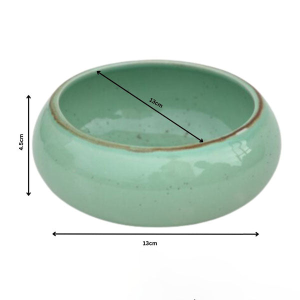 Premium Glossy Stoneware Ceramic Serving Bowl – Set of 4 | 13 cm x 13 cm x 4.5 cm (DZ)