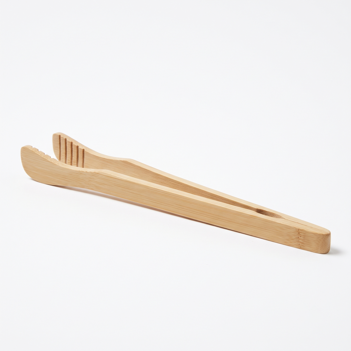 Set of 2 | Premium Natural Bamboo Kitchen Serving & Cooking Tongs | 18 cm (DZ)