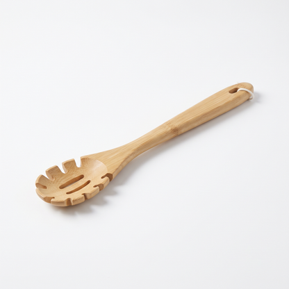 Premium Natural Bamboo Pasta Server Spoon | 33 × 6.5 cm (DZ)