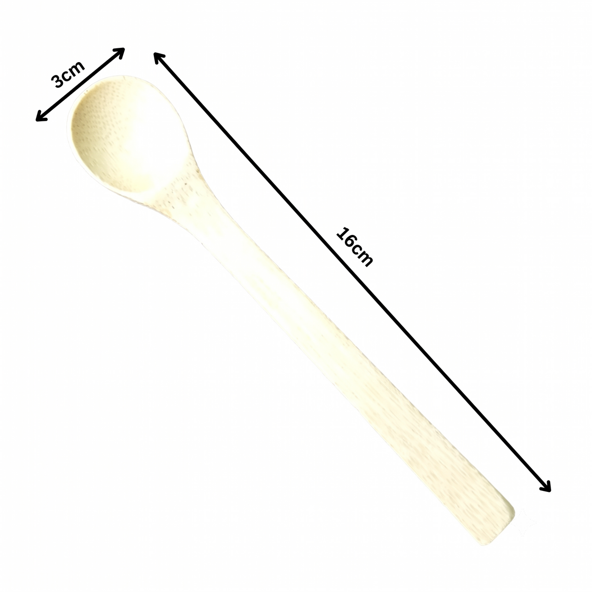 Set of 6 | Premium Natural Bamboo Spoon Set | 16 × 3 cm Per Spoon (DZ)