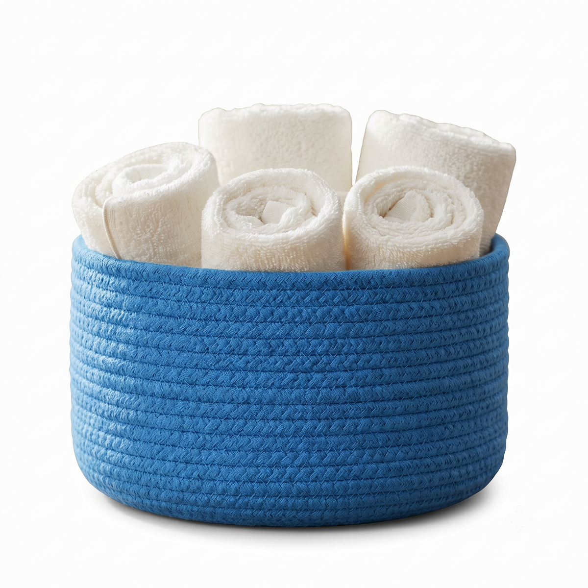 Premium Round Cotton Rope Storage Basket – Lightweight & Durable Home Organizer | 8 Inch (DZ)