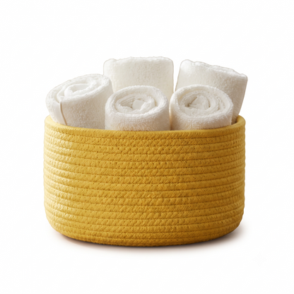 Premium Round Cotton Rope Storage Basket – Lightweight & Durable Home Organizer | 8 Inch (DZ)