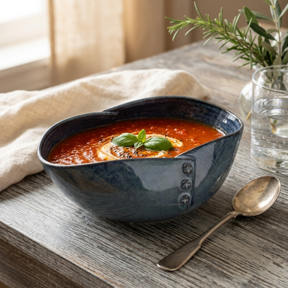 Premium Stoneware Ceramic Serving Bowl with Decorative Rivet Design | 28 × 21 × 10 cm (DZ)