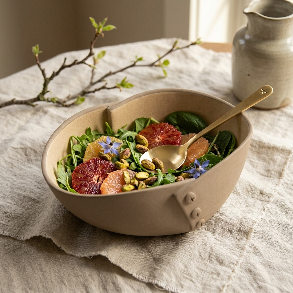Premium Stoneware Ceramic Serving Bowl with Decorative Rivet Design | 28 × 21 × 10 cm (DZ)