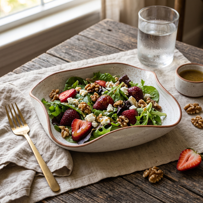 Premium White Stoneware Ceramic Serving Platter with Wavy Edges | 25 × 25 × 6 cm (DZ)