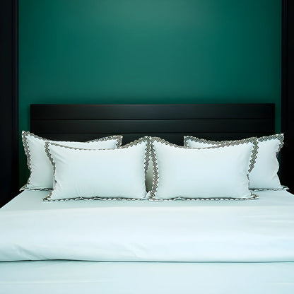Pristine Weather Lime (300 TC) - 100% Cotton King-Size Bedsheet + 2 Pillow Covers