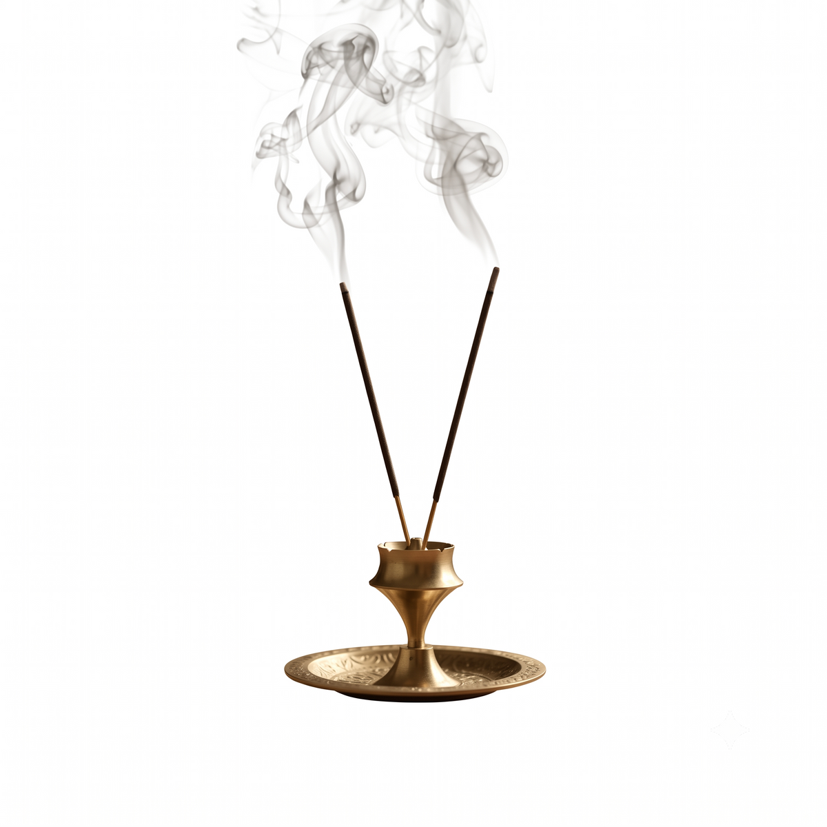Pure Brass Agarbatti Holder – Dual Slot Incense Stand - (DZ)