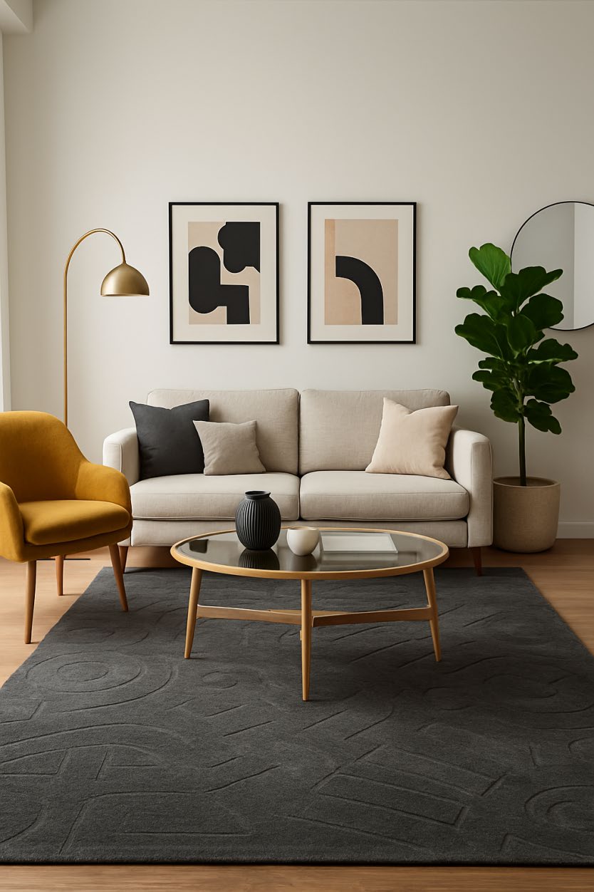 The Charcoal Carve Rug - BR