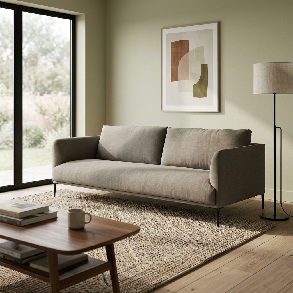 Remi Mid-Century Fabric 2-Seater Sofa (1800mm) - (NO)