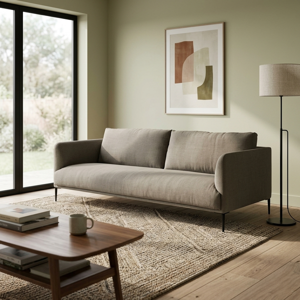Remi Mid-Century Fabric 2-Seater Sofa (1800mm) - (NO)