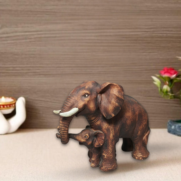 Mother & Baby Elephant Showpiece - (MVS)