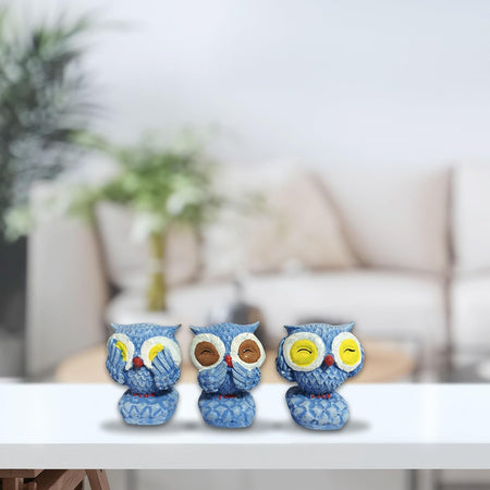 Gandhi Owl Showpiece - (MVS)