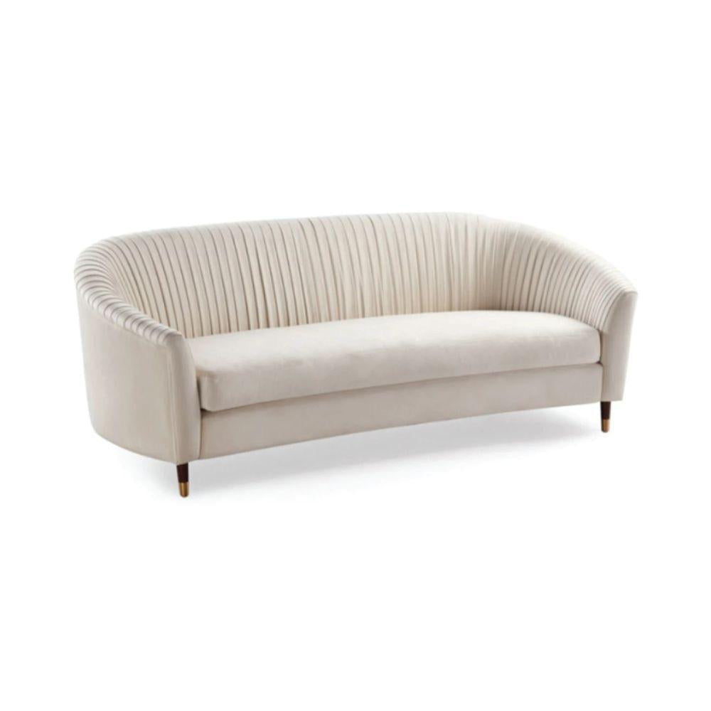 Sacha Compact Curved Bouclé 2-Seater Sofa (1800mm) - (NO)