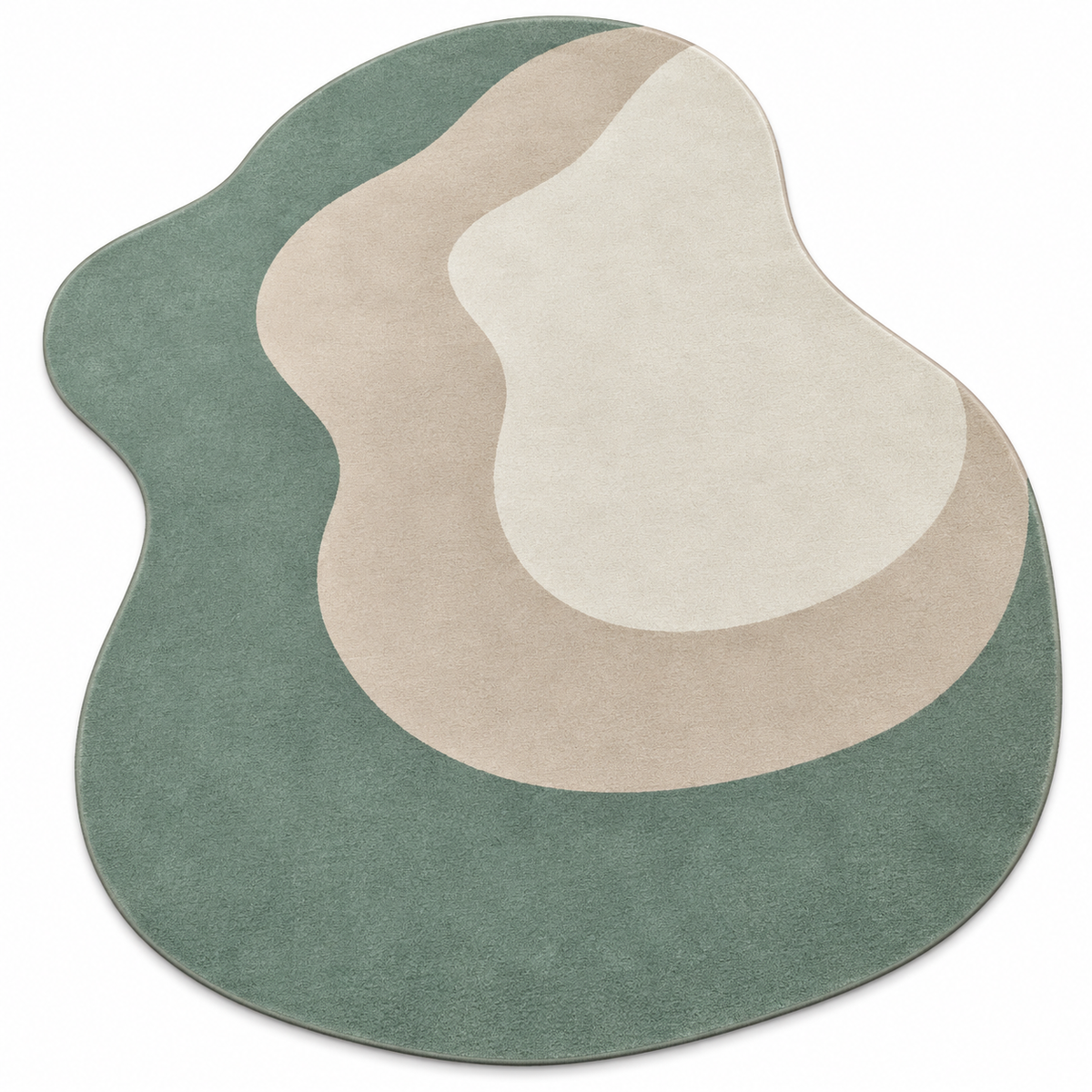 Sage Contour Accent Rug | Flowing Organic Contour Lines (GG)
