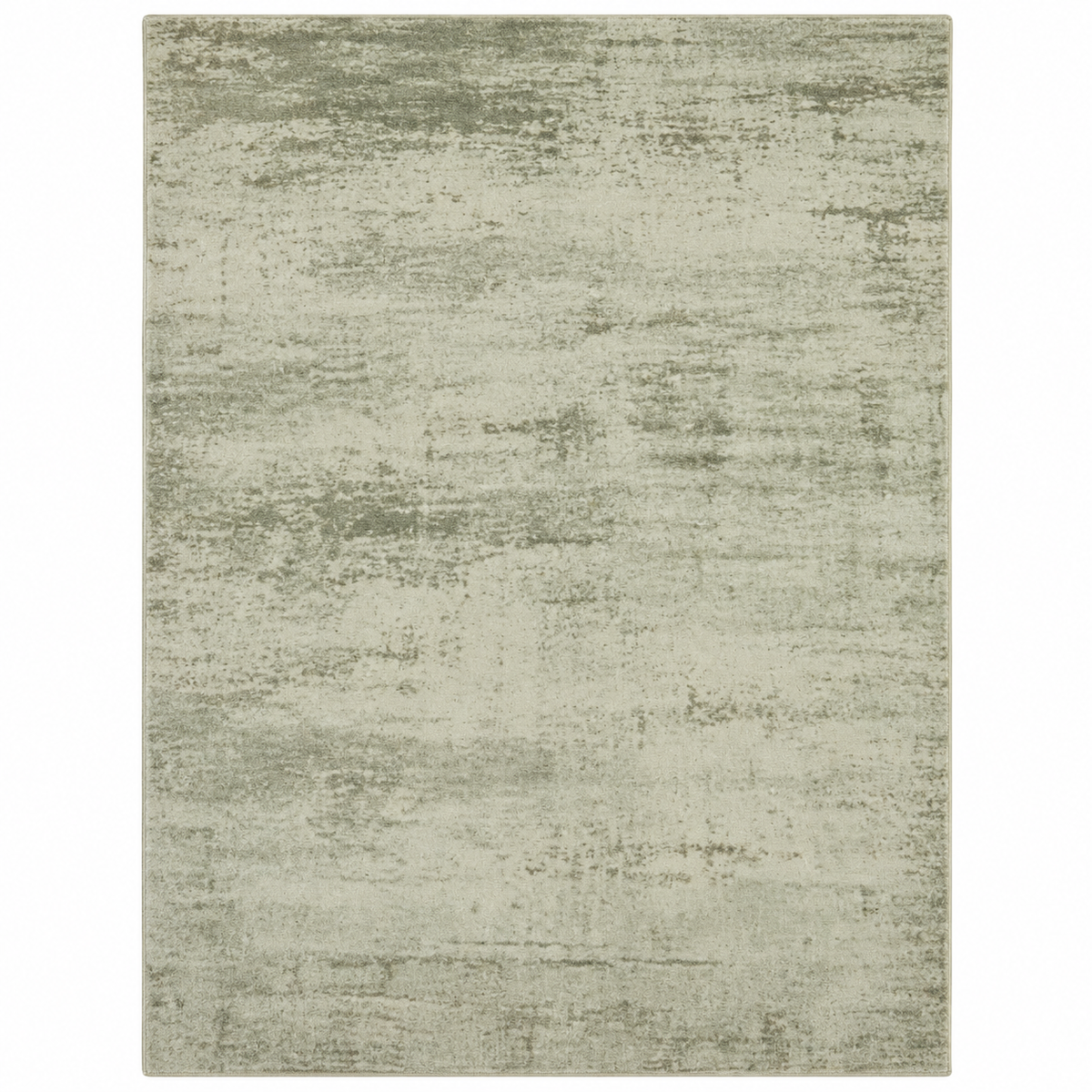 Sage Green Handloom Viscose Rug | Subtle Distressed Texture (GG)