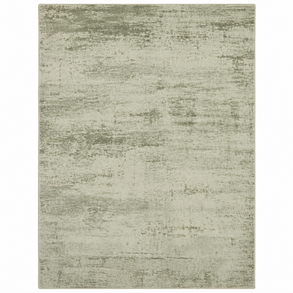 Sage Green Handloom Viscose Rug | Subtle Distressed Texture (GG)