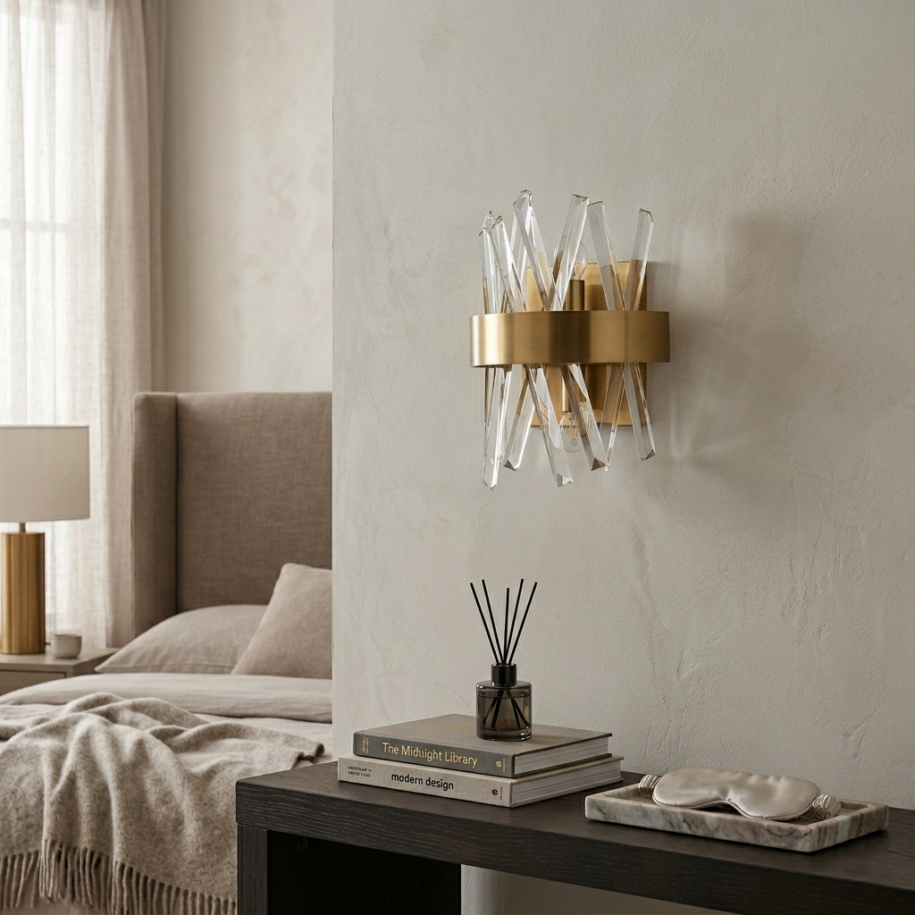 Seraphina Crystal Leaf Wall Light - 9.8in * 11.8in (J)