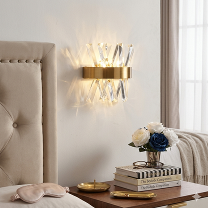Seraphina Crystal Leaf Wall Light - 9.8in * 11.8in (J)