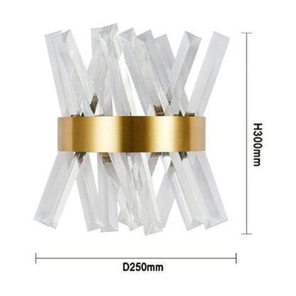 Seraphina Crystal Leaf Wall Light - 9.8in * 11.8in (J)