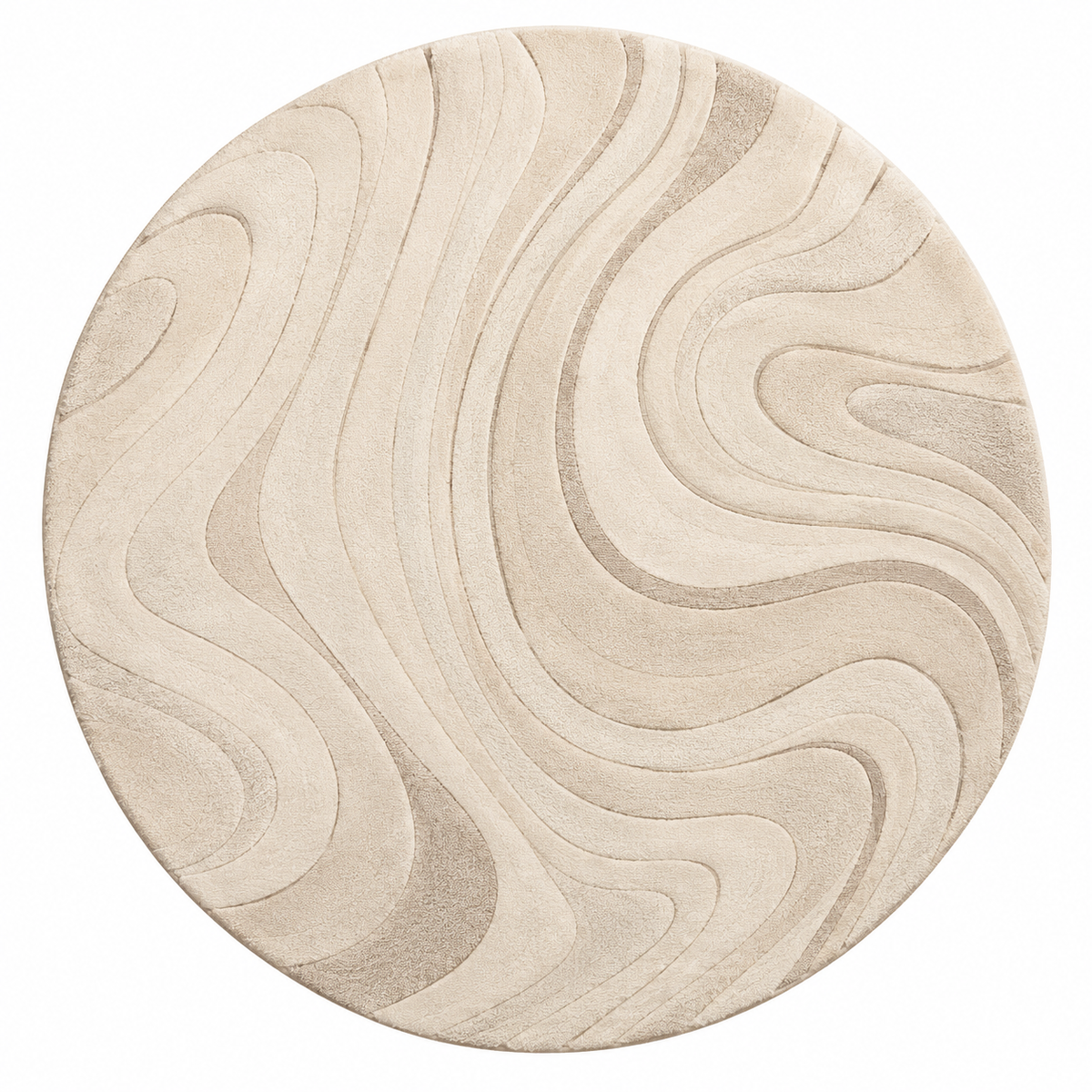 Serene Wave Rug | Flowing Curved Wave Lines (GG)