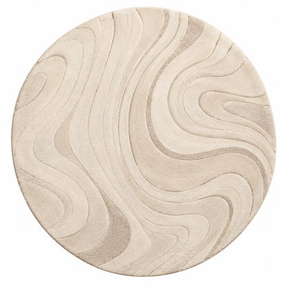 Serene Wave Rug | Flowing Curved Wave Lines (GG)