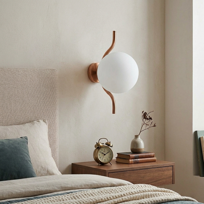Serpentine Glow Globe Sconce Wall Light - 8in * 16.5in (J)