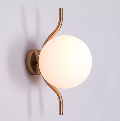 Serpentine Glow Globe Sconce Wall Light - 8in * 16.5in (J)
