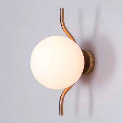 Serpentine Glow Globe Sconce Wall Light - 8in * 16.5in (J)