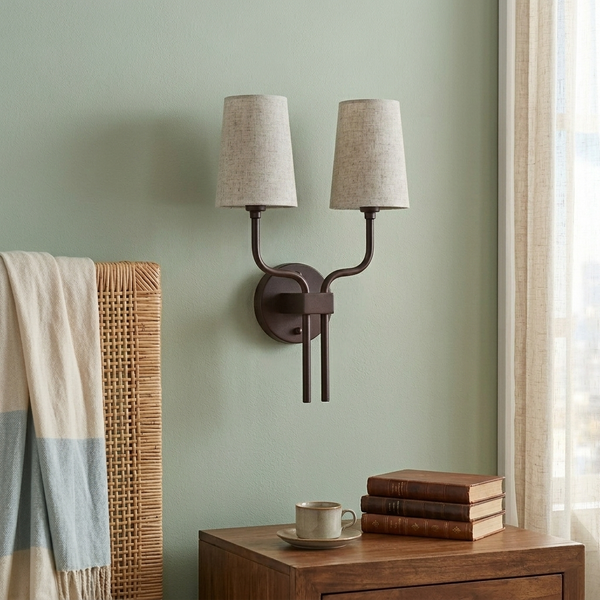 Solari Double-Orb Arched Wall Light - 5.1in * 21.4in (J)