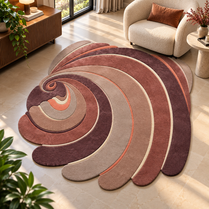 Spiral Contour Rug | Flowing Spiral Contour Pattern (GG)