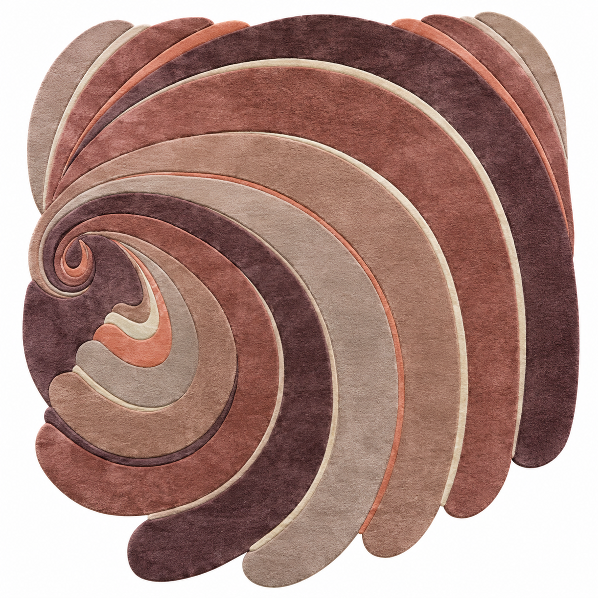 Spiral Contour Rug | Flowing Spiral Contour Pattern (GG)