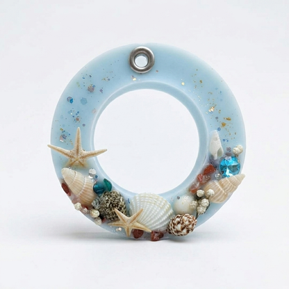 Seashell Mistletoe Candle - 7.5cm (TCA)