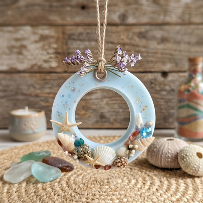 Seashell Mistletoe Candle - 7.5cm (TCA)
