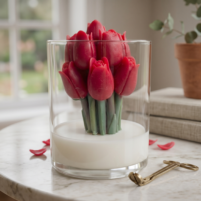 Tulip Bouquet Candle - 3.25 * 2.75in (TCA)