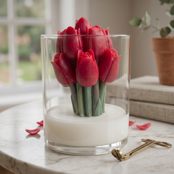 Tulip Bouquet Candle - 3.25 * 2.75in (TCA)