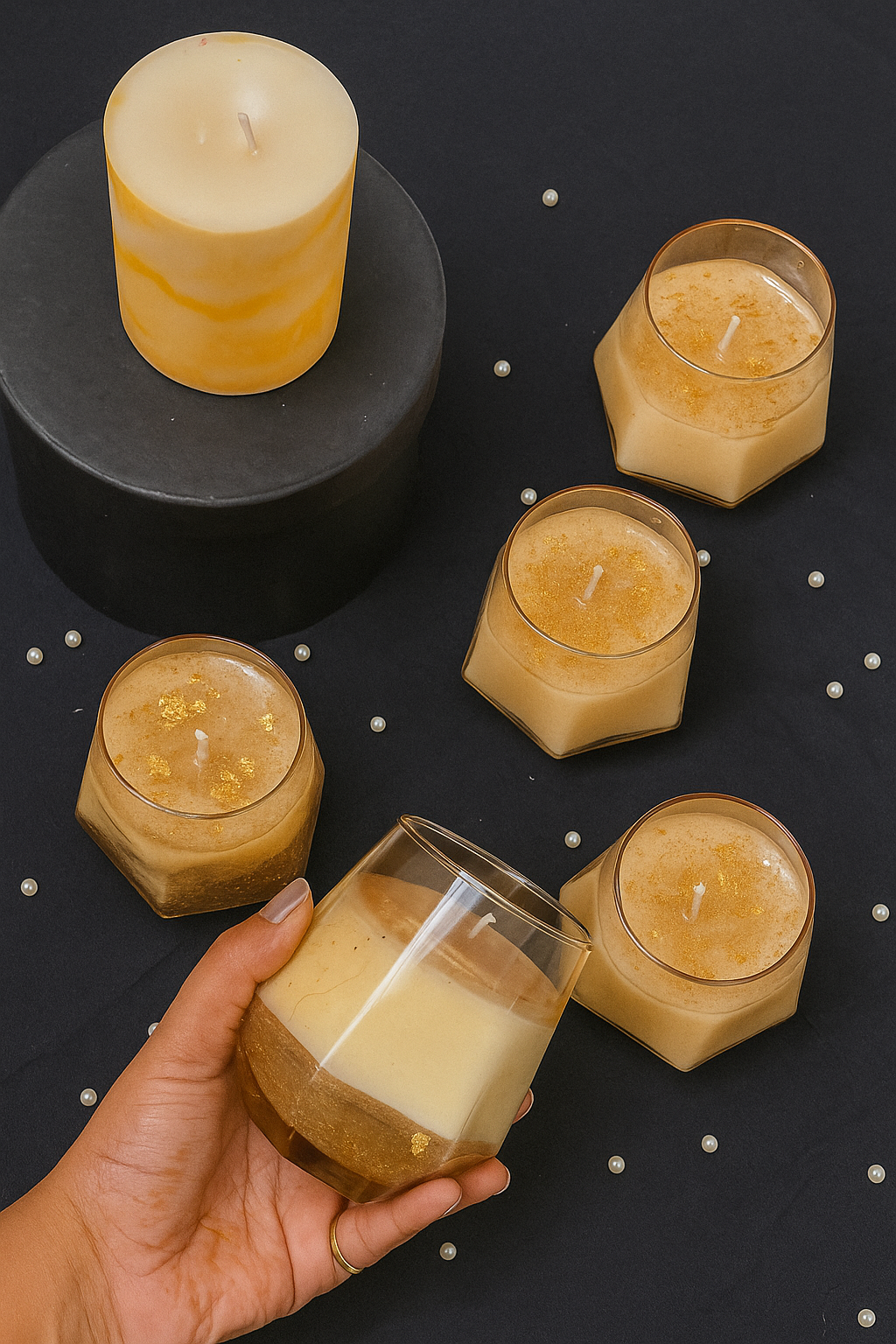 Golden Shower Candle - 3.5 * 3.5in (TCA)