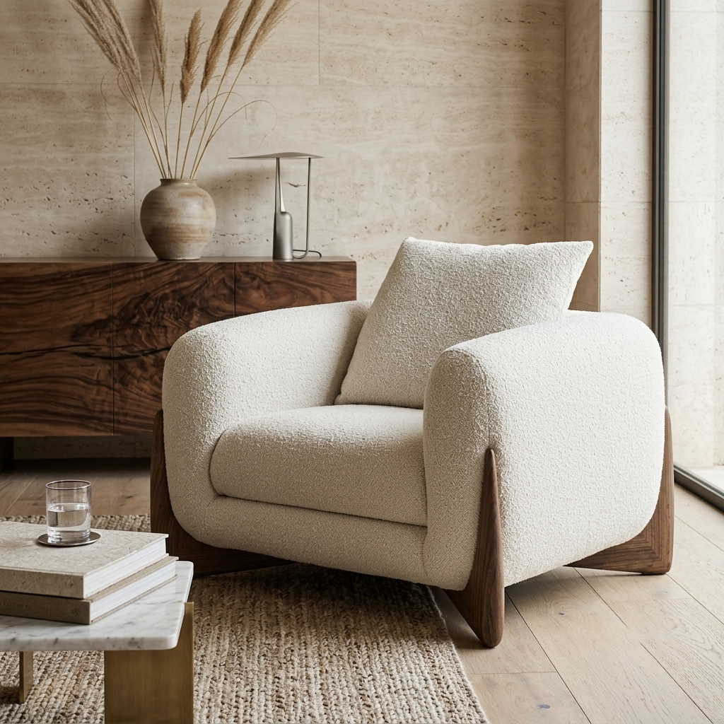 The Gable Bouclé 1-Seater Sofa - (NO)