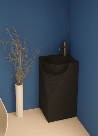 The Indostone Pedestal | Stone & Wood Collection 420mm (W) x 450mm (D) x 870mm (H) - (V)