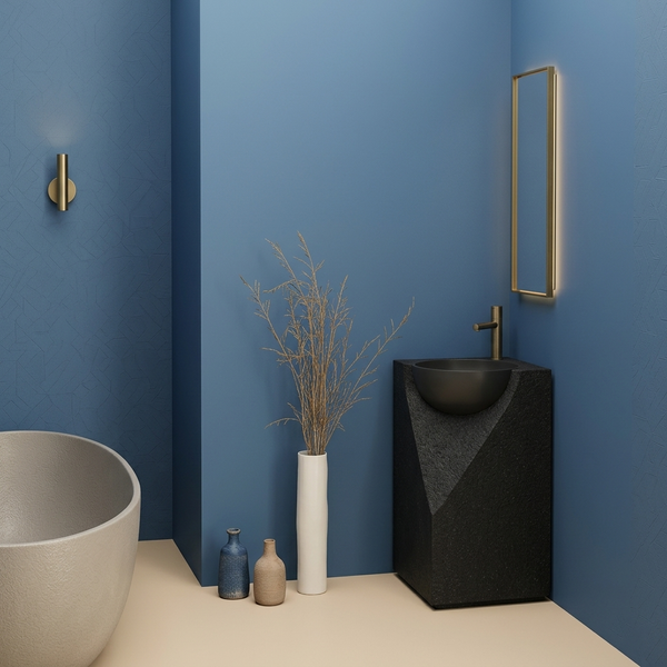 The Indostone Pedestal | Stone & Wood Collection 420mm (W) x 450mm (D) x 870mm (H) - (V)