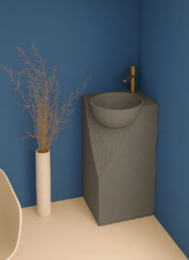 The Indostone Pedestal | Stone & Wood Collection 420mm (W) x 450mm (D) x 870mm (H) - (V)