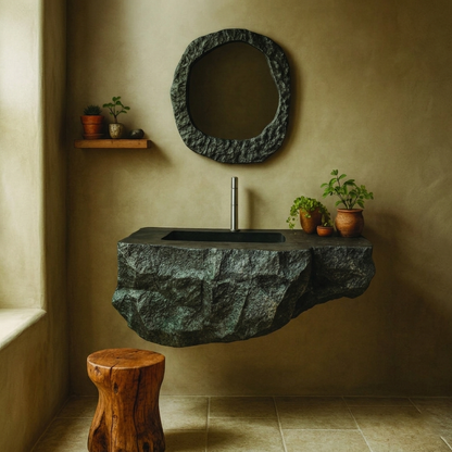 The Monolith Wall-Hung Basin | Stone & Wood Collection 1030mm (W) x 570mm (D) x 480mm (H) - (V)