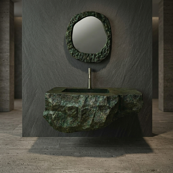 The Monolith Wall-Hung Basin | Stone & Wood Collection 1030mm (W) x 570mm (D) x 480mm (H) - (V)
